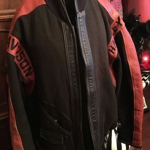 Harley Davidson Leather and Wool Jacket XL